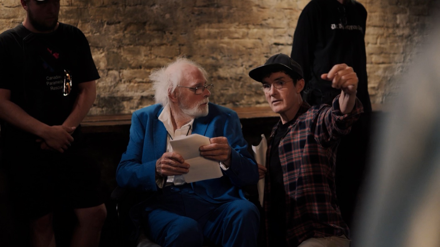William Scoular directing Bruce Dern on the set of Northbound