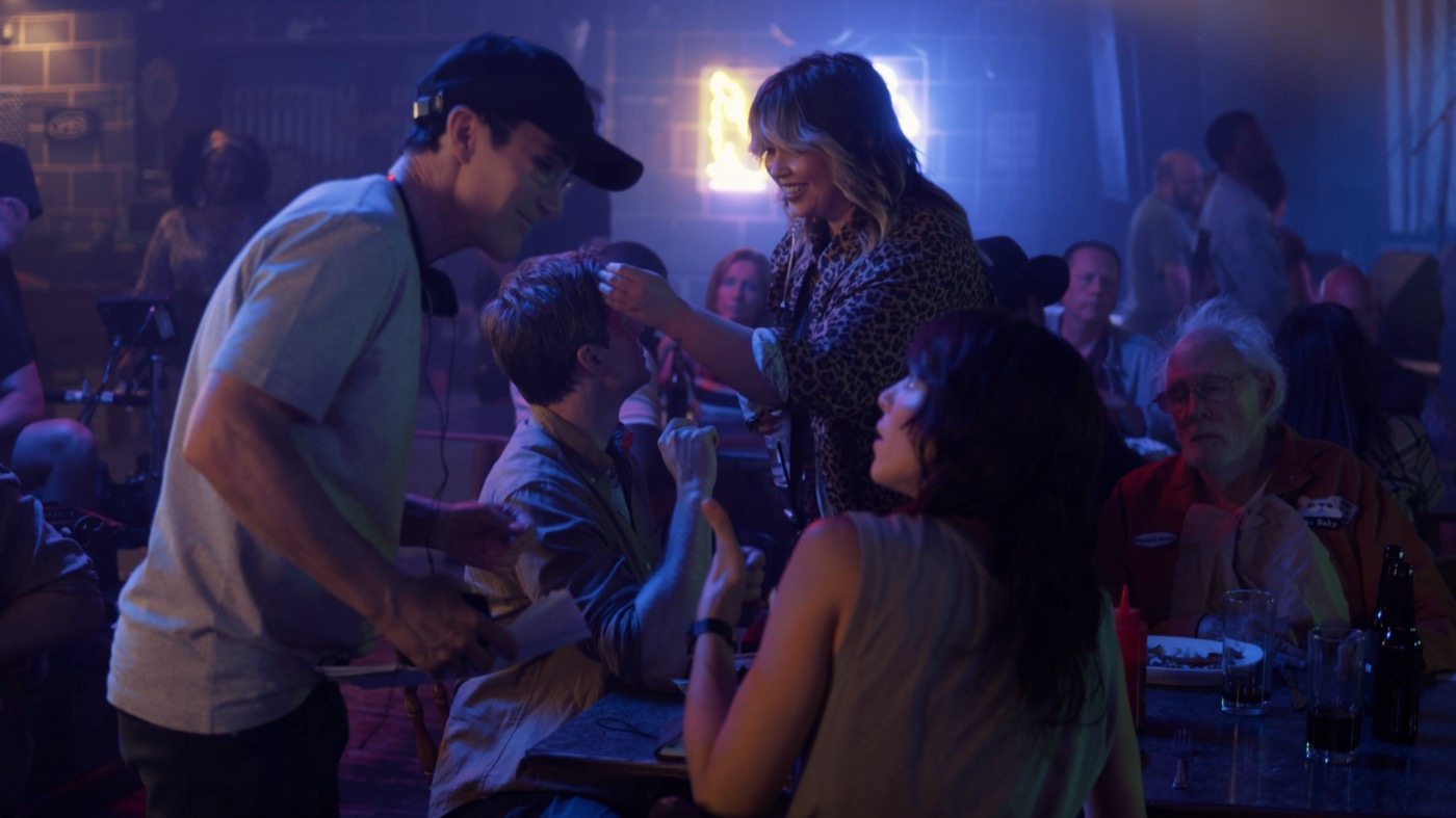 William Scoular directing on the set of Northbound